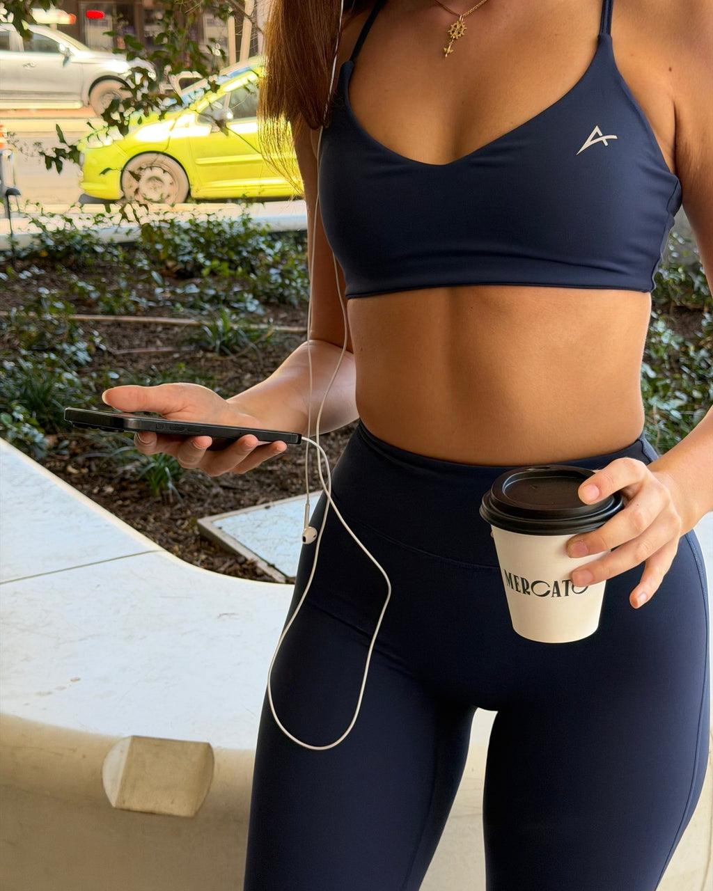 Elevate Flares Bra - Badge Blue