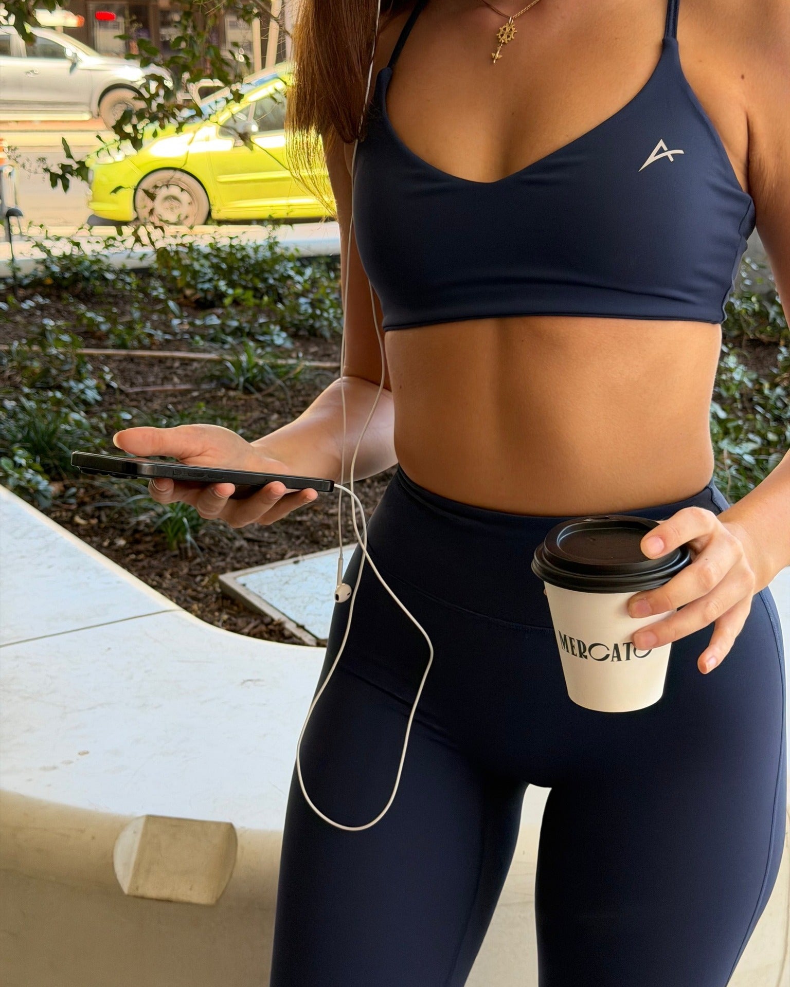 Elevate Flares Bra - Badge Blue