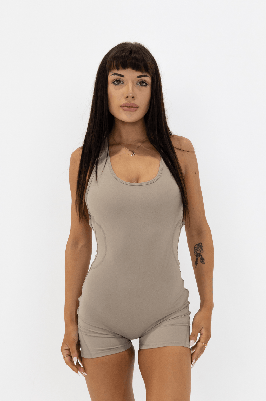 Elevate Lux Jumpsuit Mocha Brown