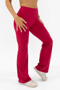 Elevate Flares Leggings  - Raspberry Red