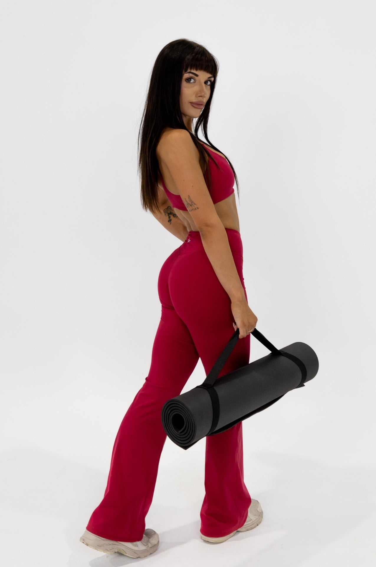 Elevate Flares Leggings  - Raspberry Red