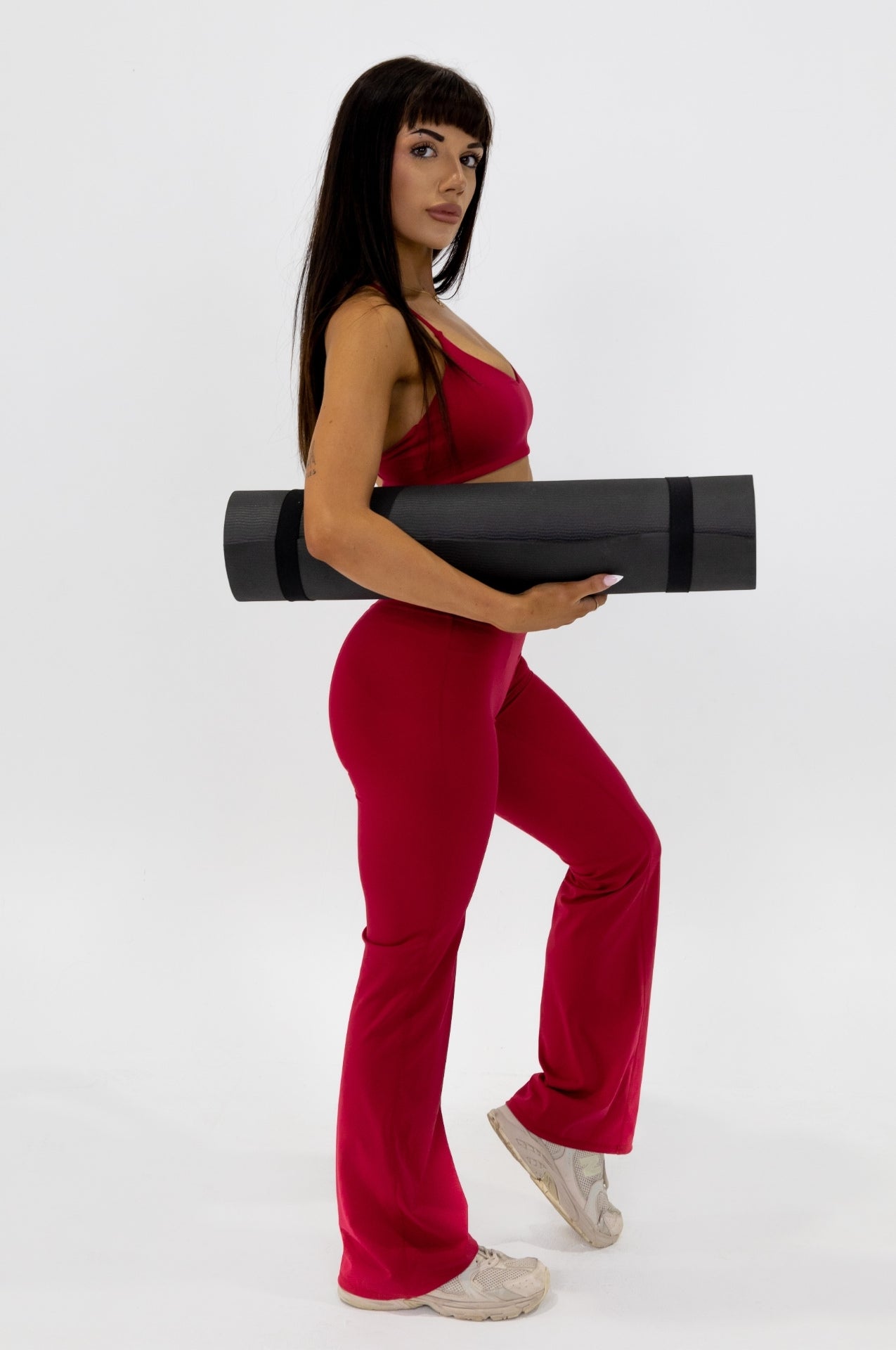Elevate Flares Leggings  - Raspberry Red