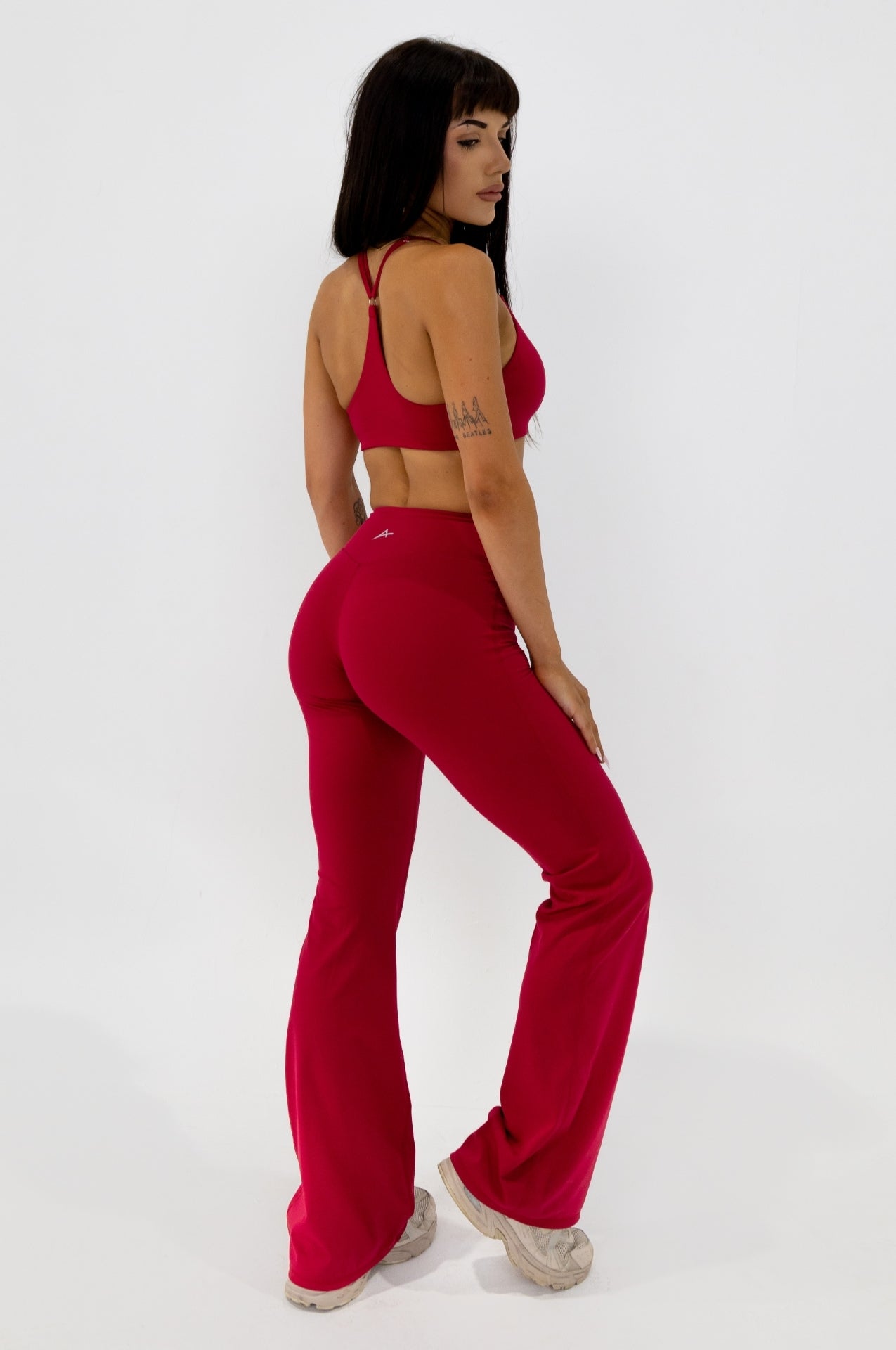 Elevate Flares Leggings  - Raspberry Red